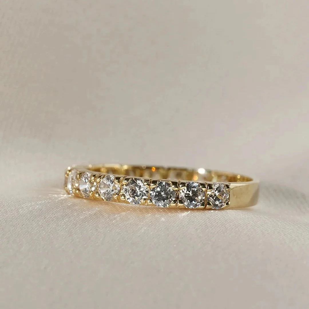 Fairy Lights Gold Plated Zircon Wedding Band - Image 6