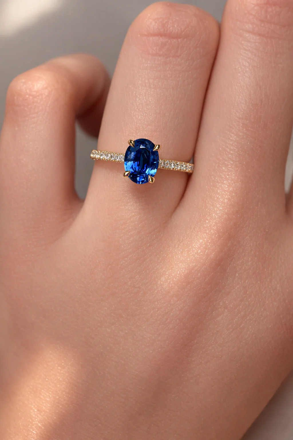 Fairytale Blue Sapphire Promise Ring - Image 3