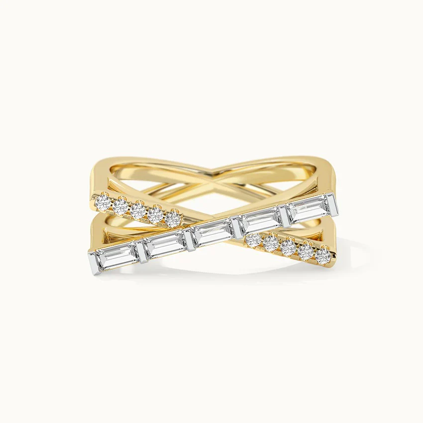 Golden Crossline Ring - Image 3