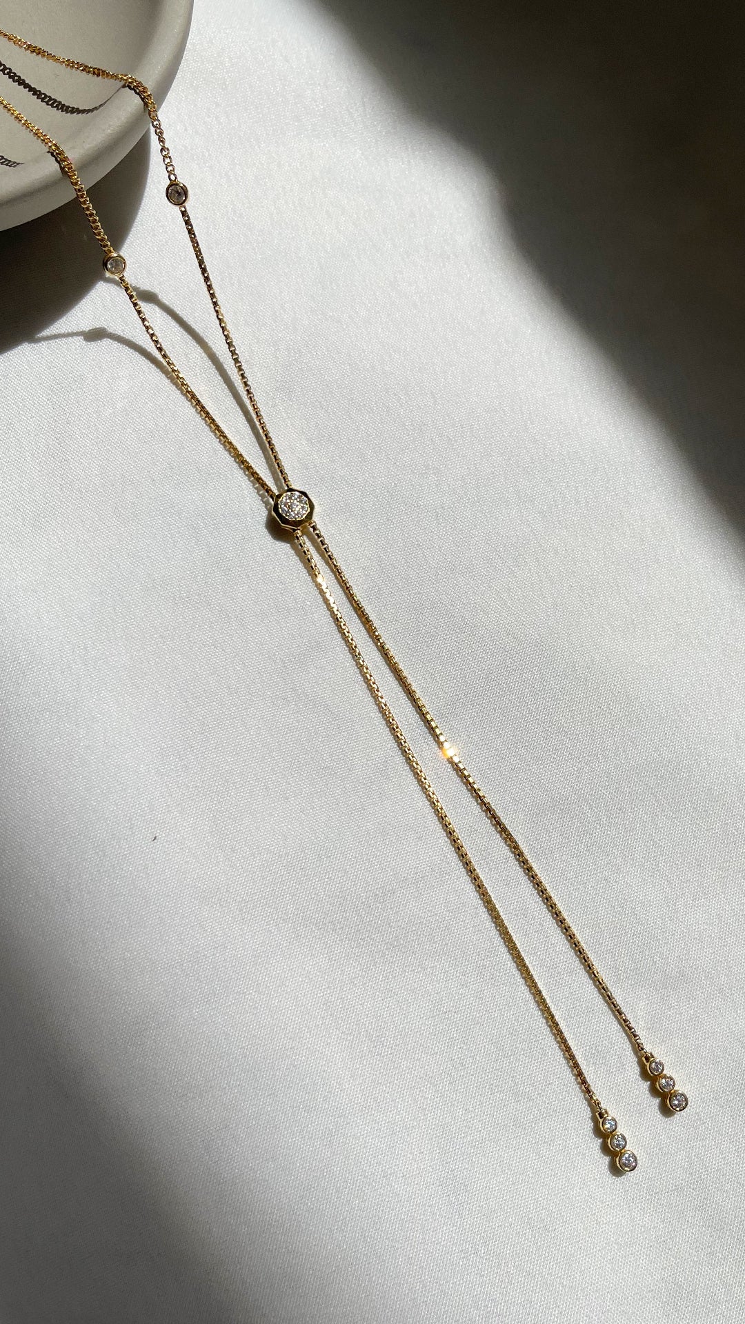 Gold Circle Dangle Tiger Necklace - Image 5