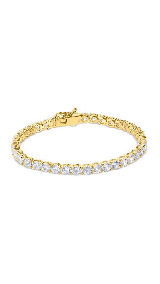 5mm Tennis Bracelet Gold Plated - Image 10