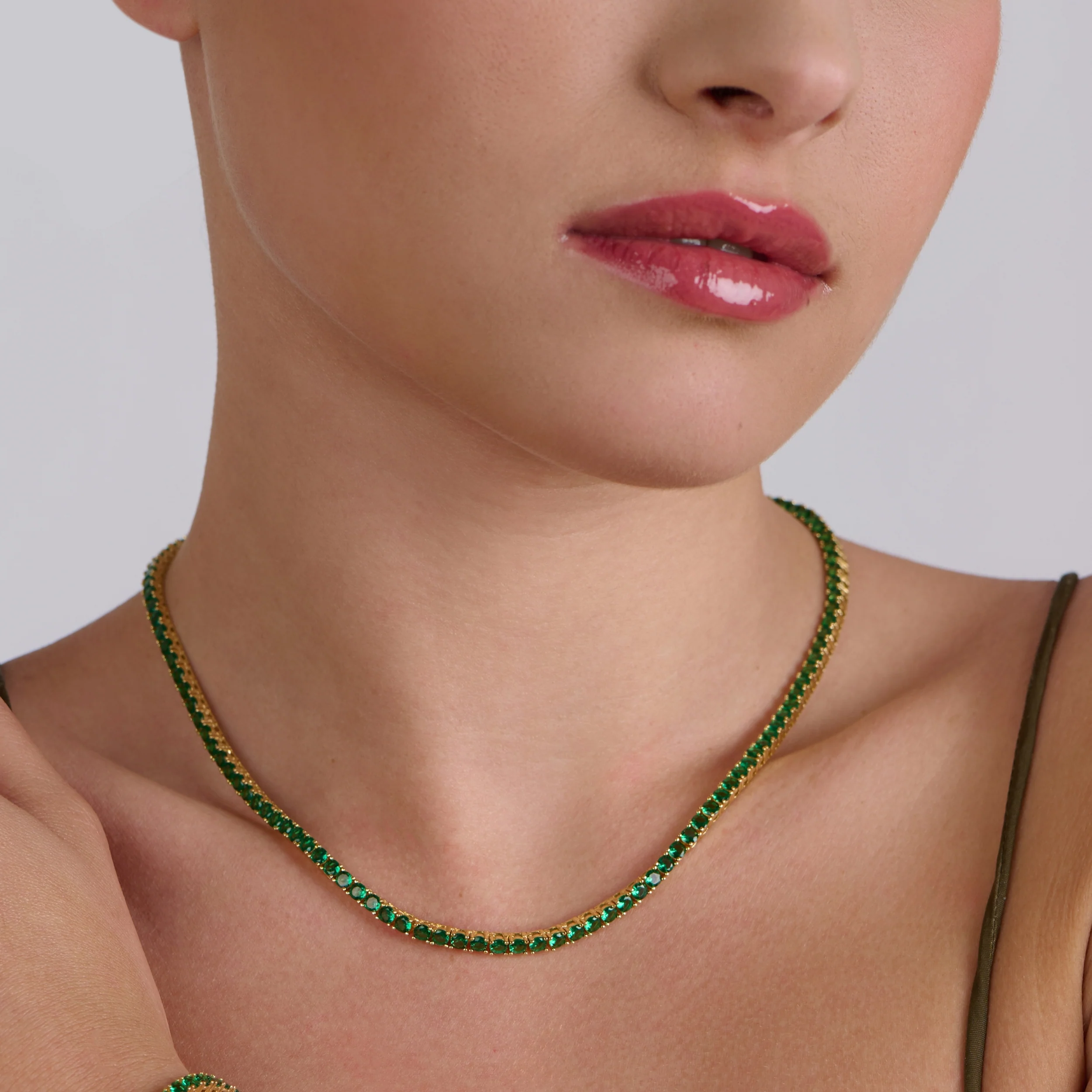 Emerald Tennis Necklace - Image 4