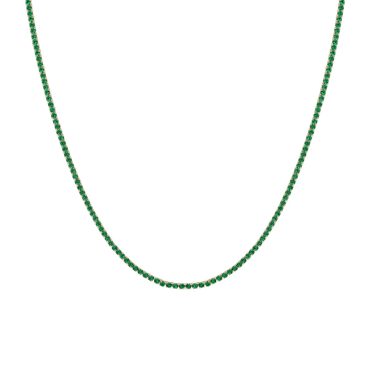 Emerald Tennis Necklace - Image 5