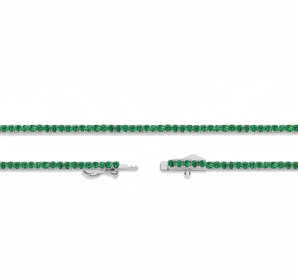 Emerald Tennis Necklace - Image 7