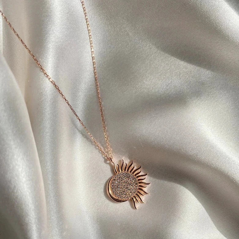Half Sun Moon Necklace - Image 4