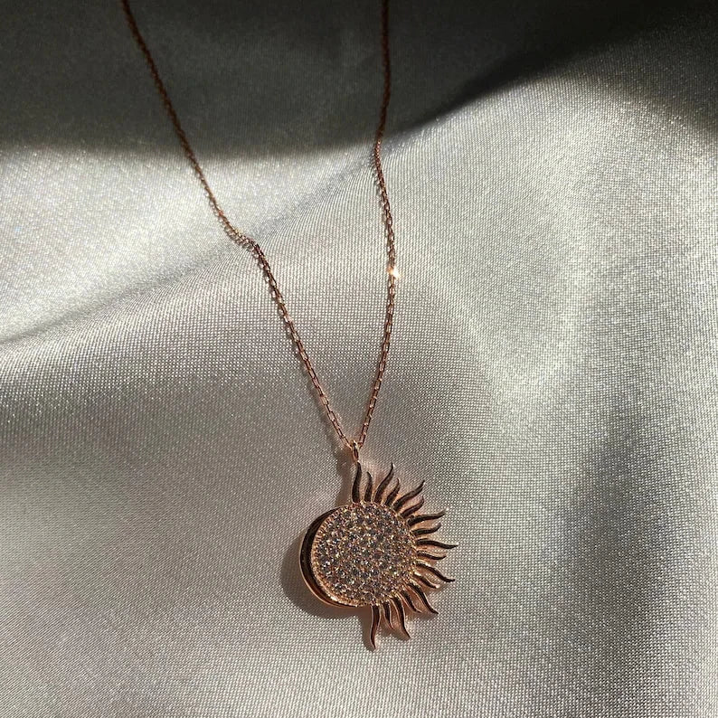 Half Sun Moon Necklace - Image 5