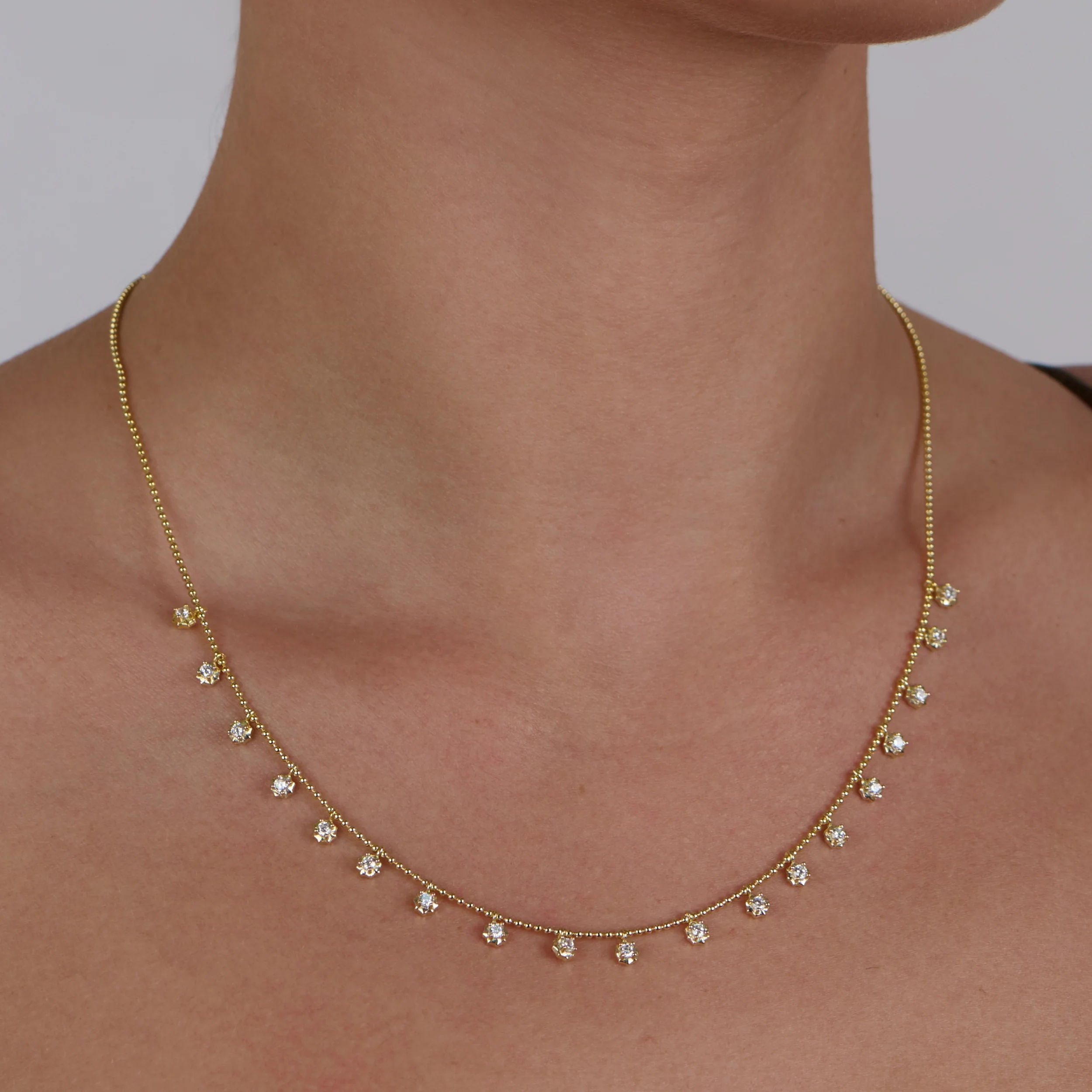 Jasmine White Zircon Necklace
