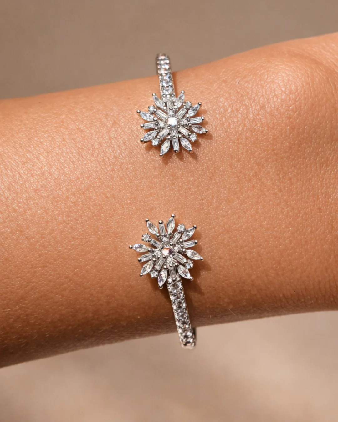 Just Blooming White Zircon Bangle