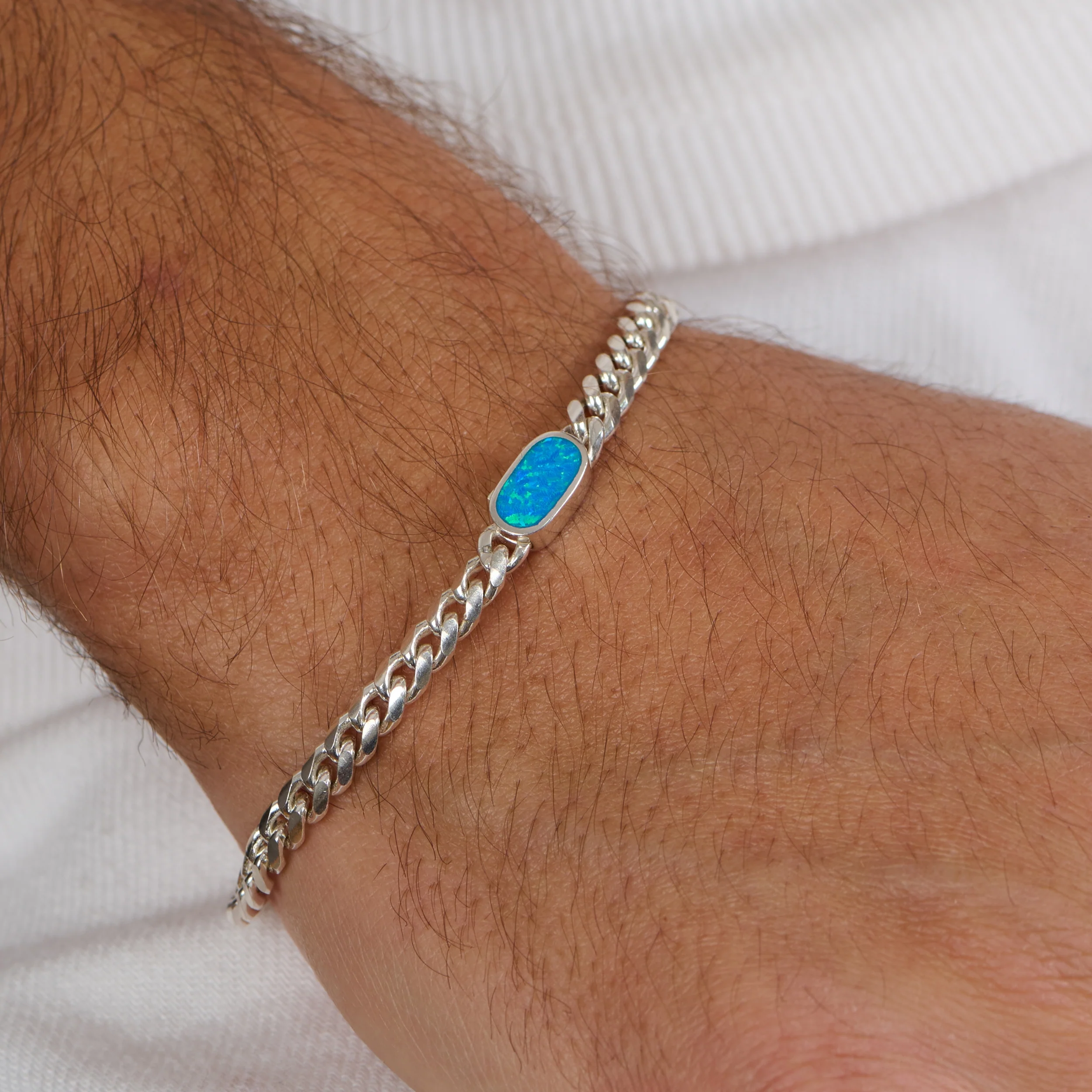 Sea Flame Opal Bracelet