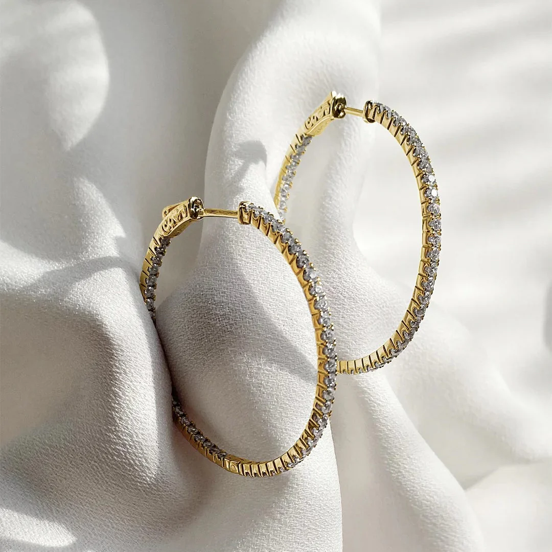 Glow Up Gold Plating Hoops Large Size - Image 4