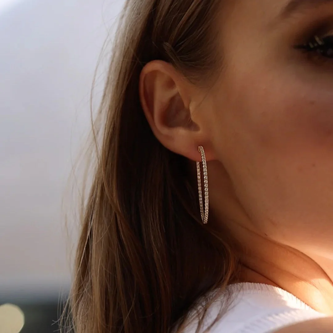 Glow Up Gold Plating Hoops Large Size - Image 5