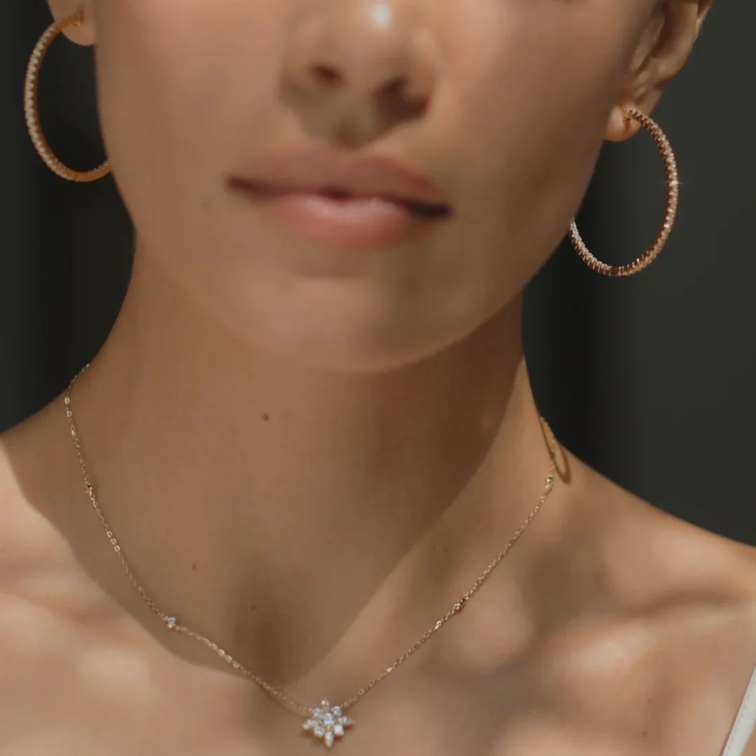 Glow Up Gold Plating Hoops Large Size - Image 8
