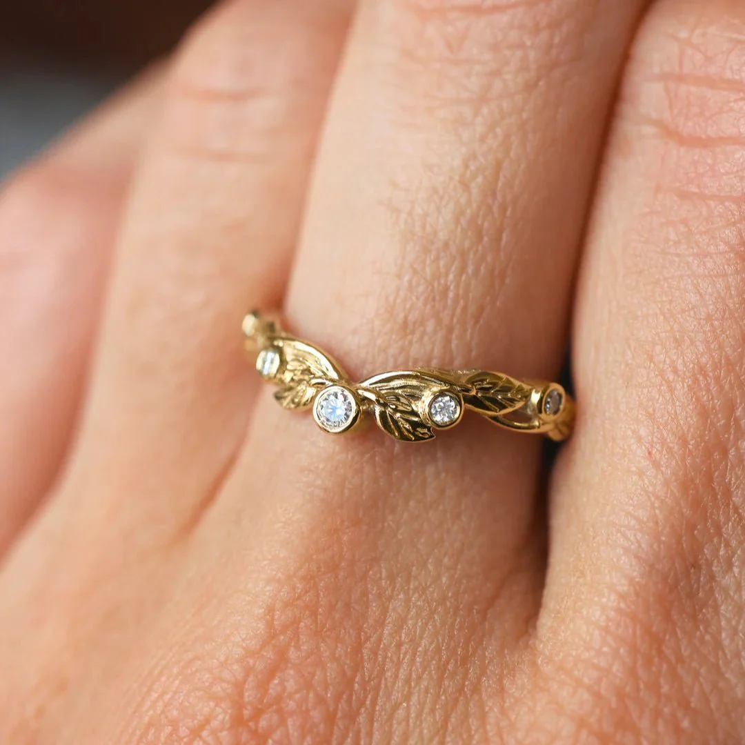 Leaf & Luster Zircon Ring - Image 2