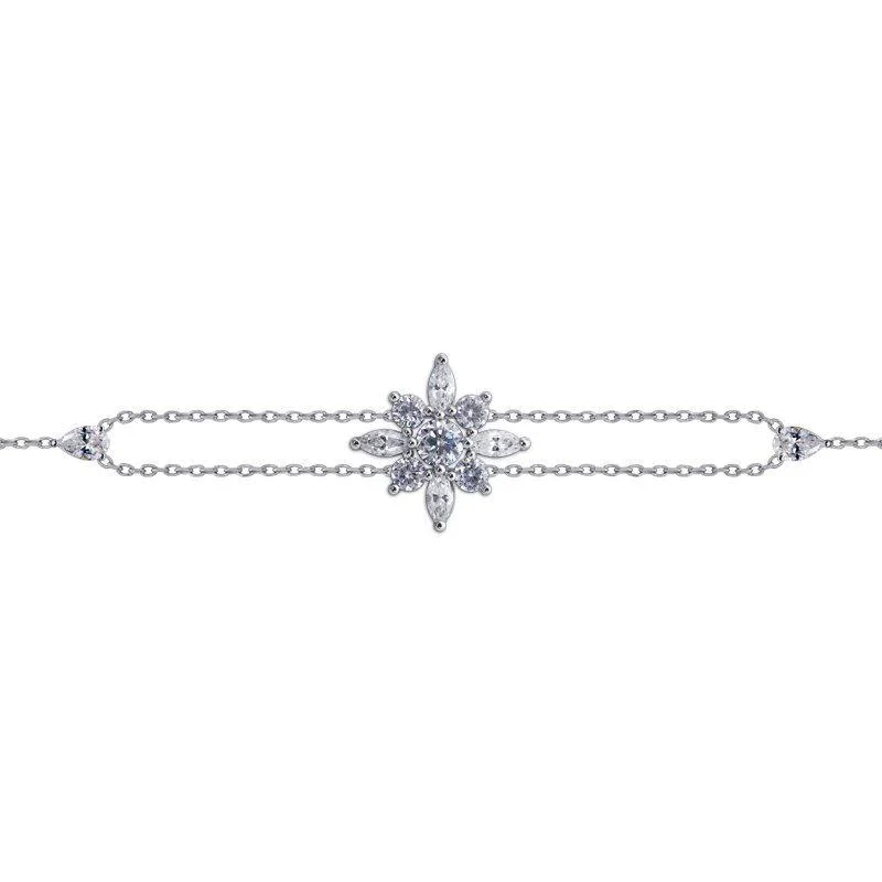 Lilly Zircon Rose Adjustable Bracelet - Image 3