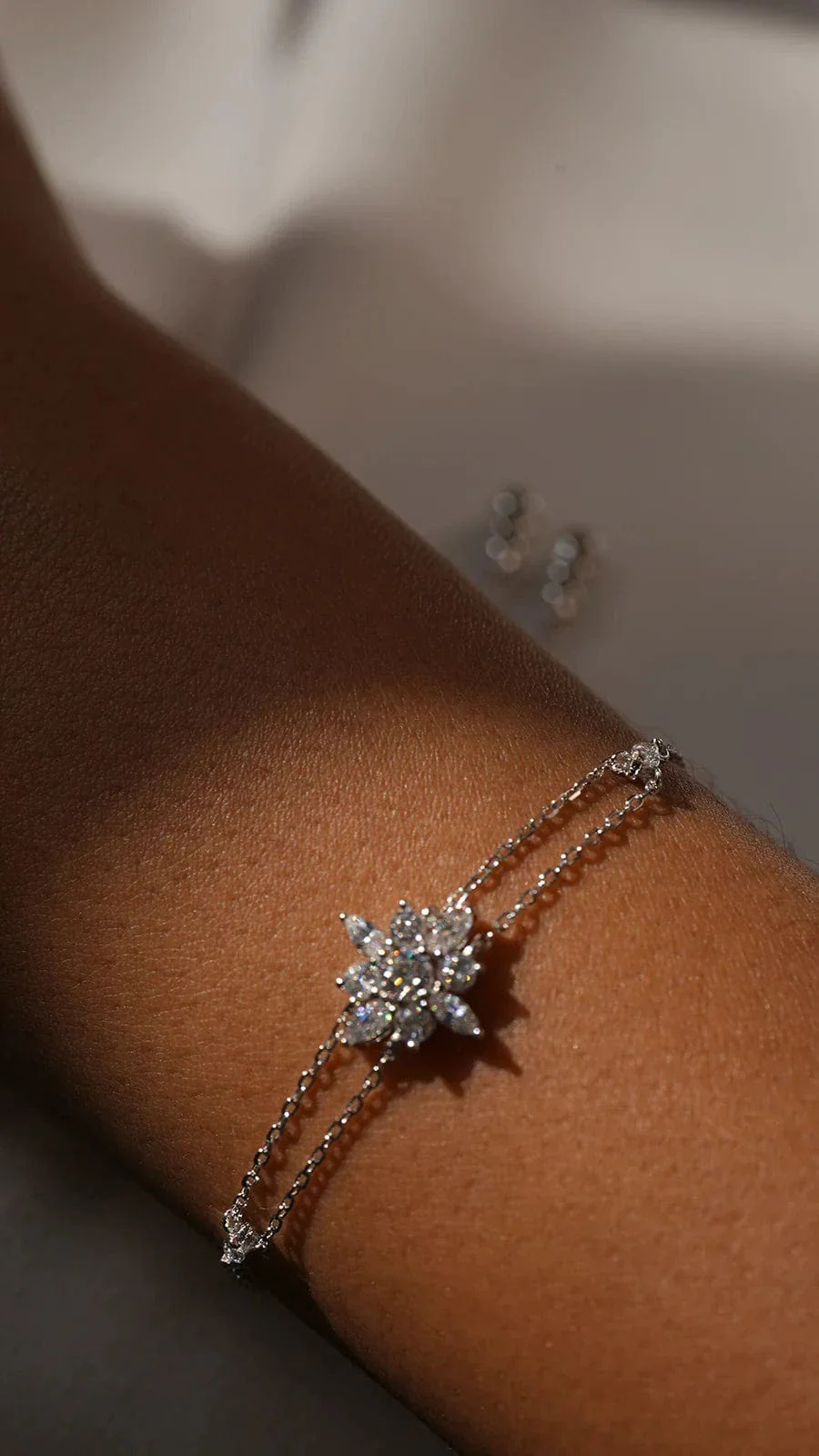 Lilly Zircon Rose Adjustable Bracelet - Image 6