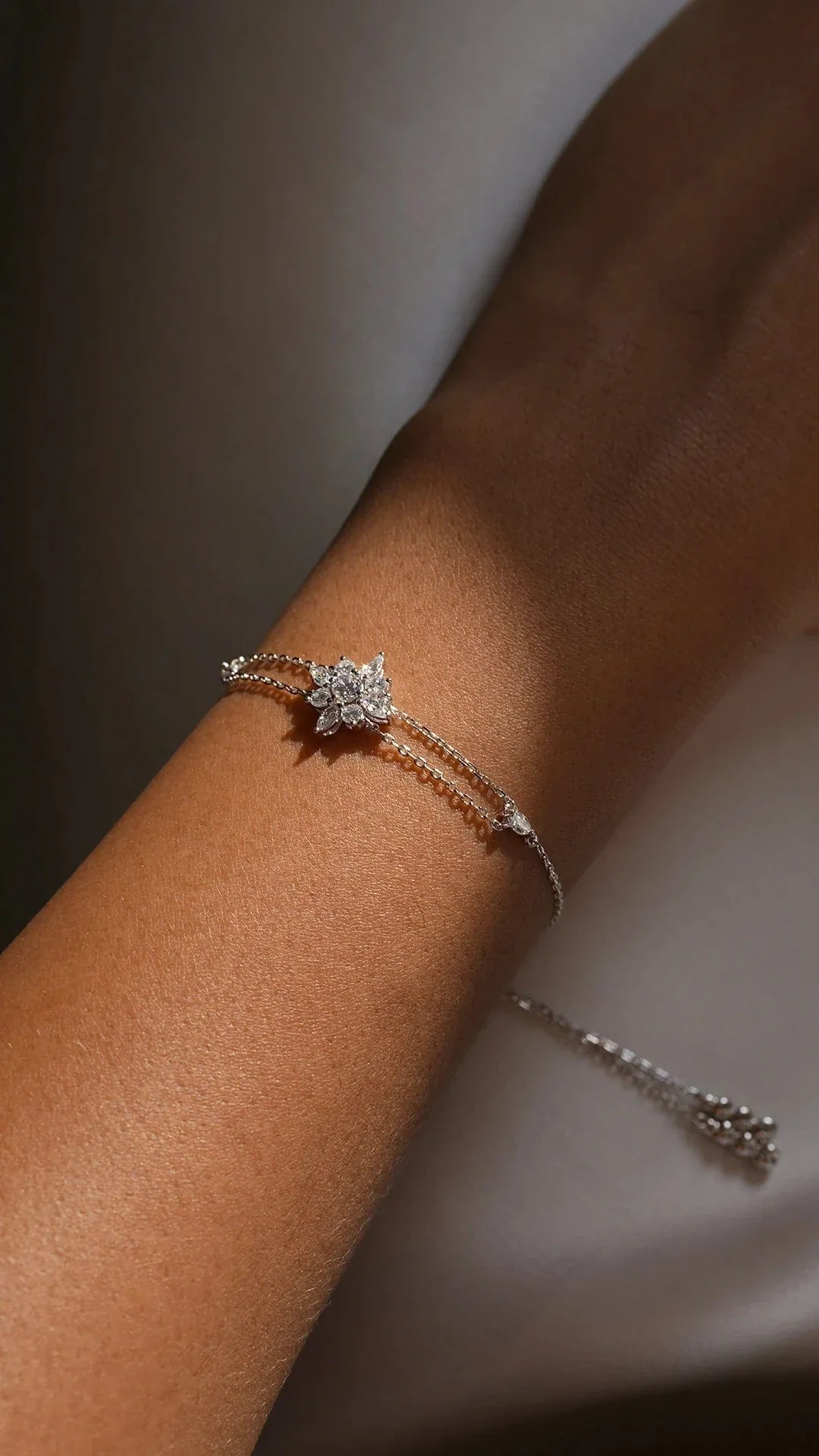 Lilly Zircon Rose Adjustable Bracelet - Image 8