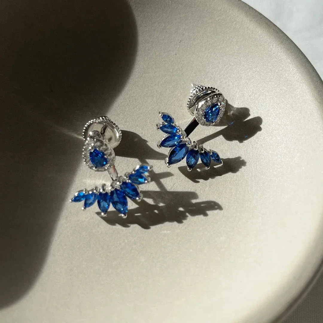 Lily Blue Sapphire Ear Jacket - Image 5