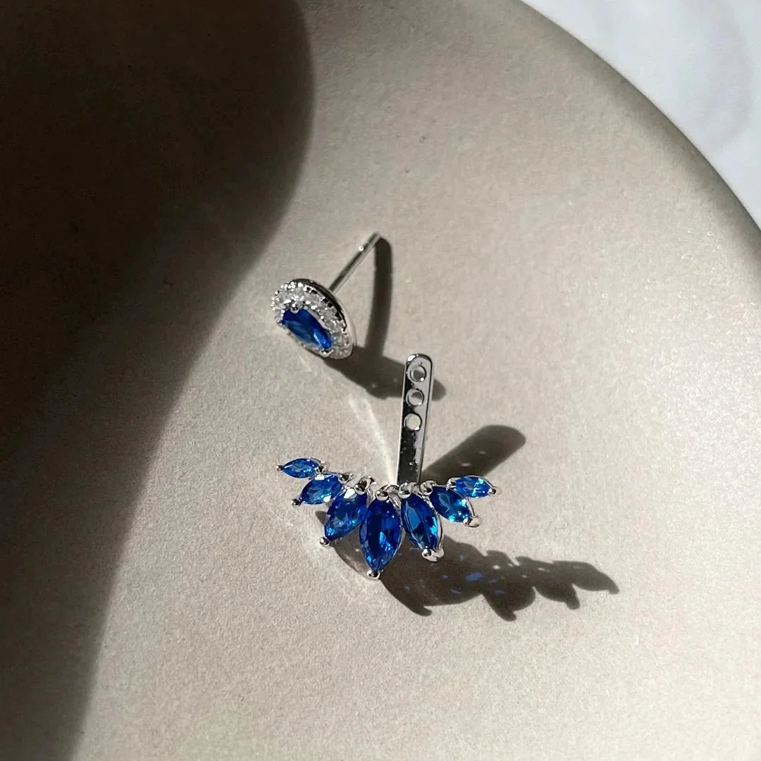 Lily Blue Sapphire Ear Jacket - Image 7