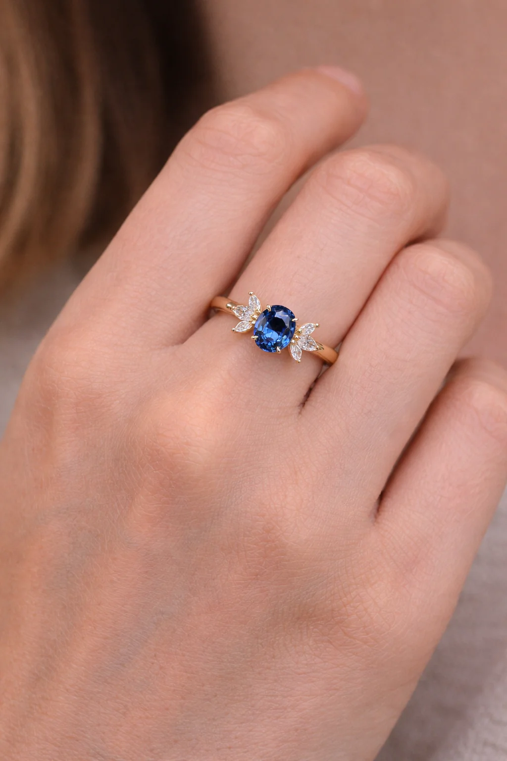 Little Angel Blue Sapphire Ring - Image 2