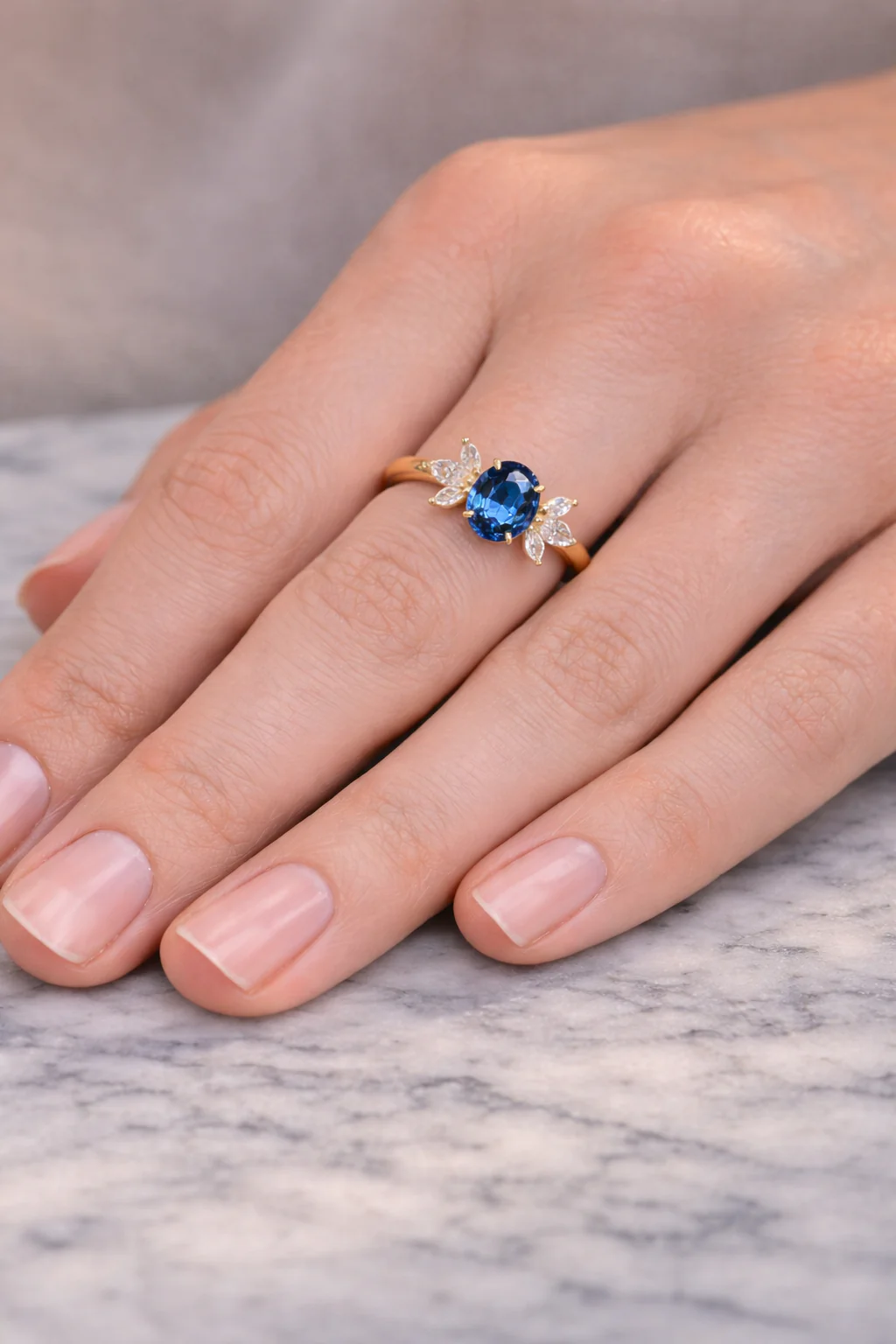 Little Angel Blue Sapphire Ring - Image 3