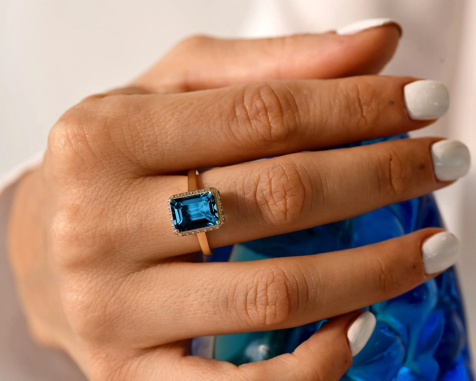 Mer London Blue Topaz Ring