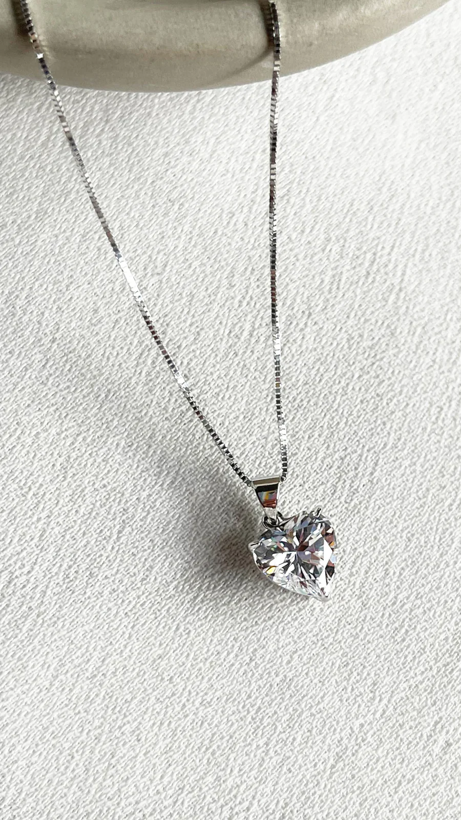 Love Silver Zircon Necklace - Image 2