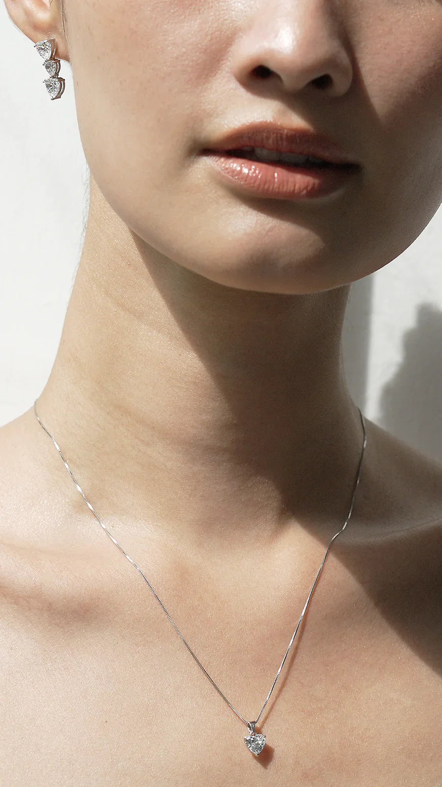 Love Silver Zircon Necklace - Image 3