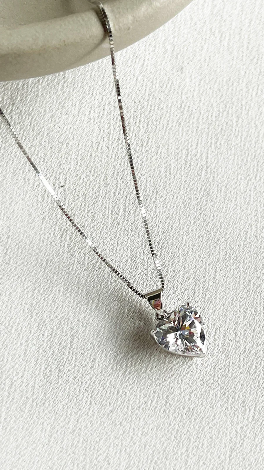 Love Silver Zircon Necklace - Image 4