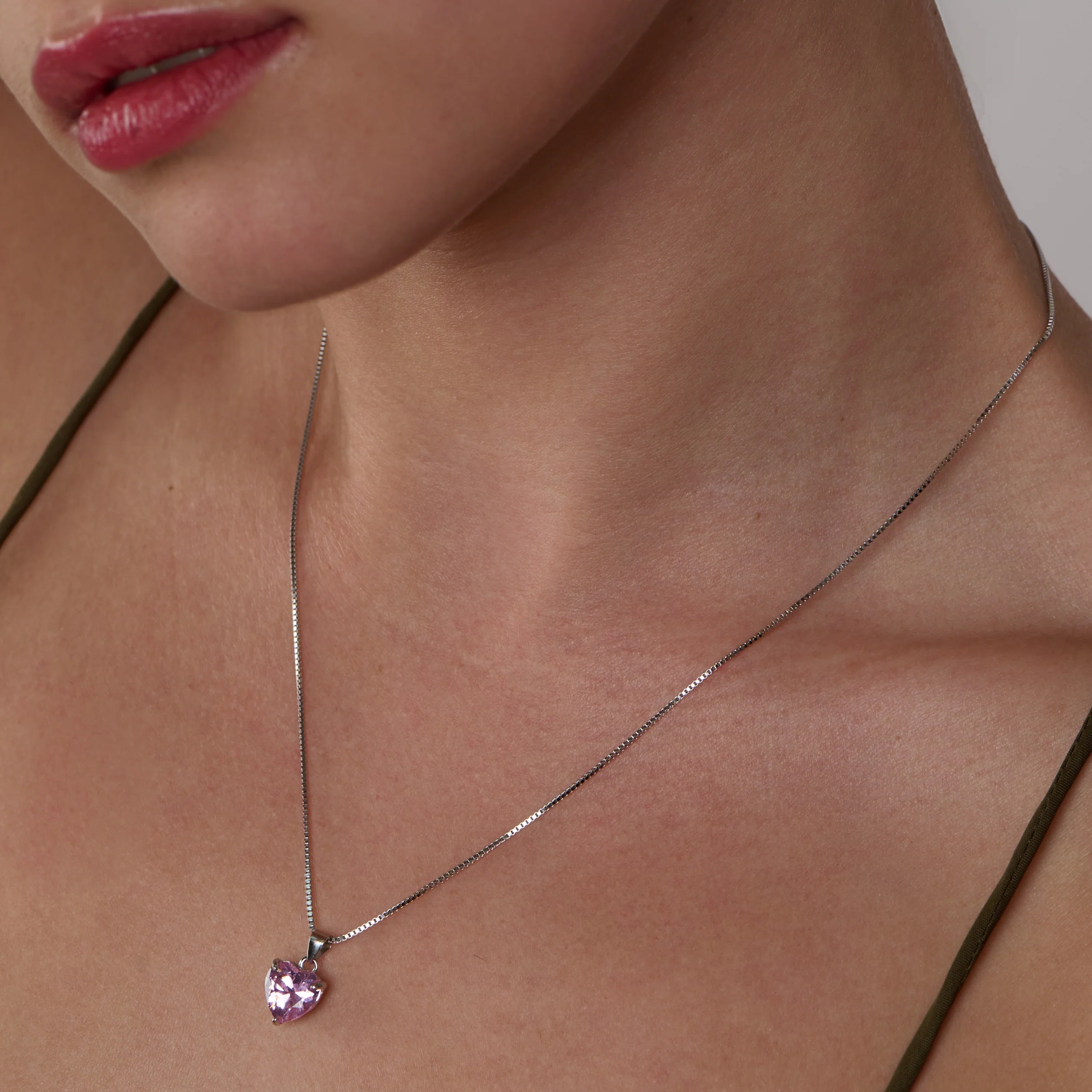 Love Story Pink Zircon Necklace - Image 3