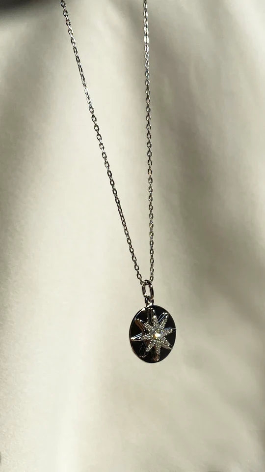 Luck Pole Star Silver Necklace - Image 3