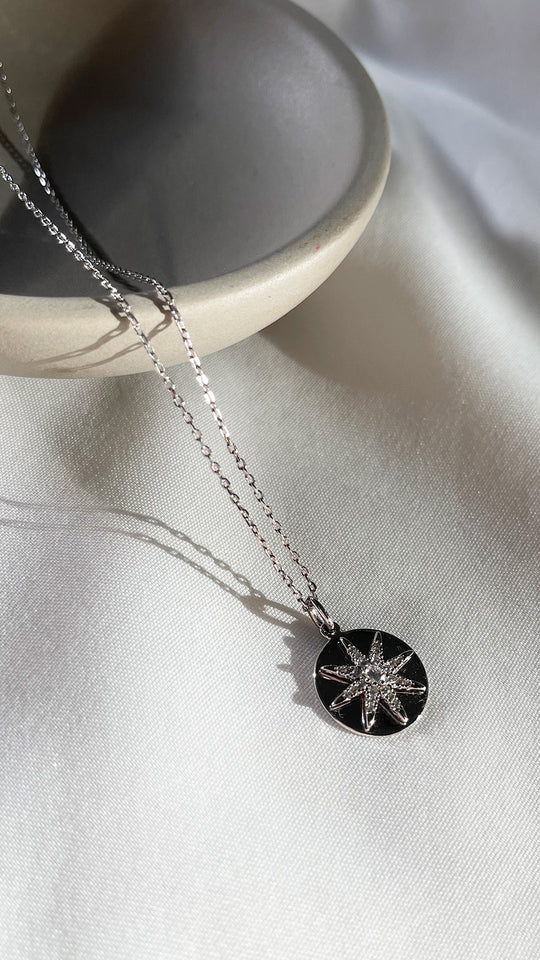 Luck Pole Star Silver Necklace - Image 4