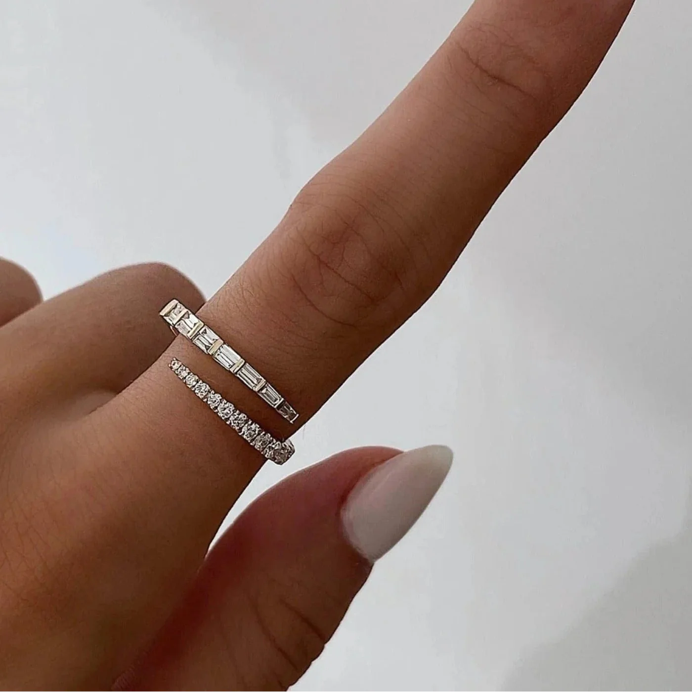 Diva Spark Zircon Silver Ring - Image 5