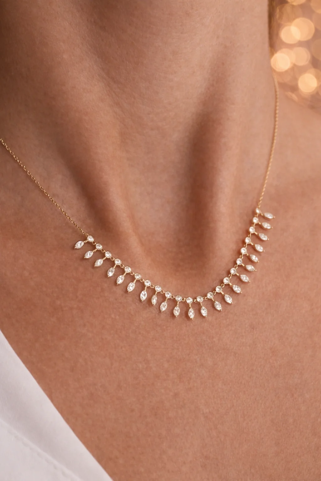 Queen’s Radiance Marquise Zircon Necklace
