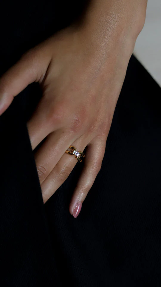 Your Timeless Zircon Gem Ring Gold Plating - Image 6