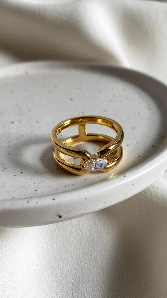 Your Timeless Zircon Gem Ring Gold Plating - Image 7
