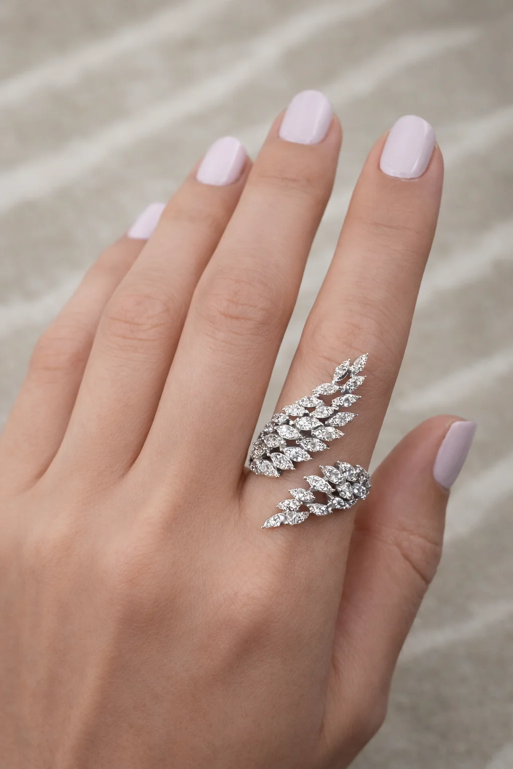 Angel Blooming Wrap Zircon Ring - Image 4