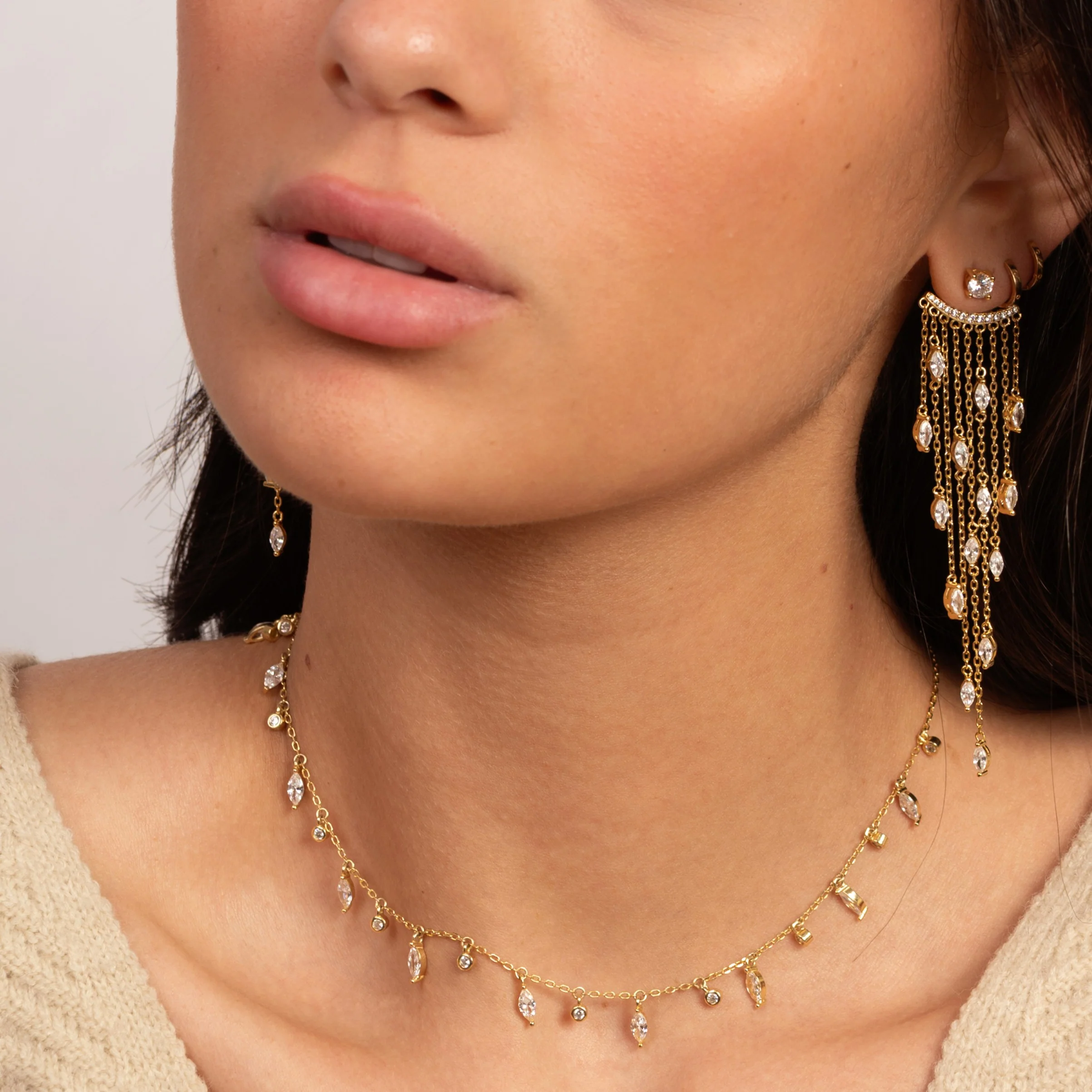 Siren Cut Necklace & Earring Set - Image 2