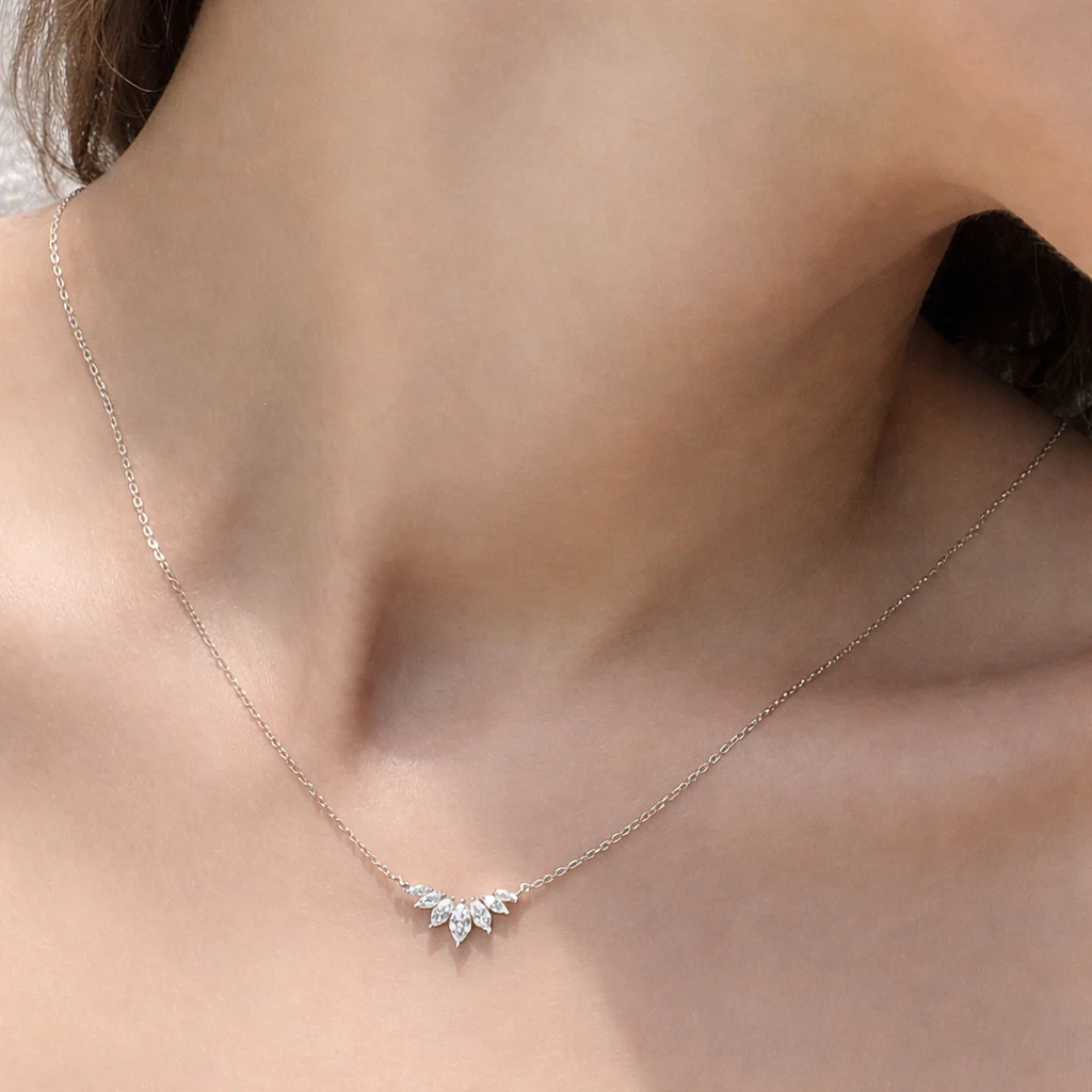 Marquise Silver Necklace