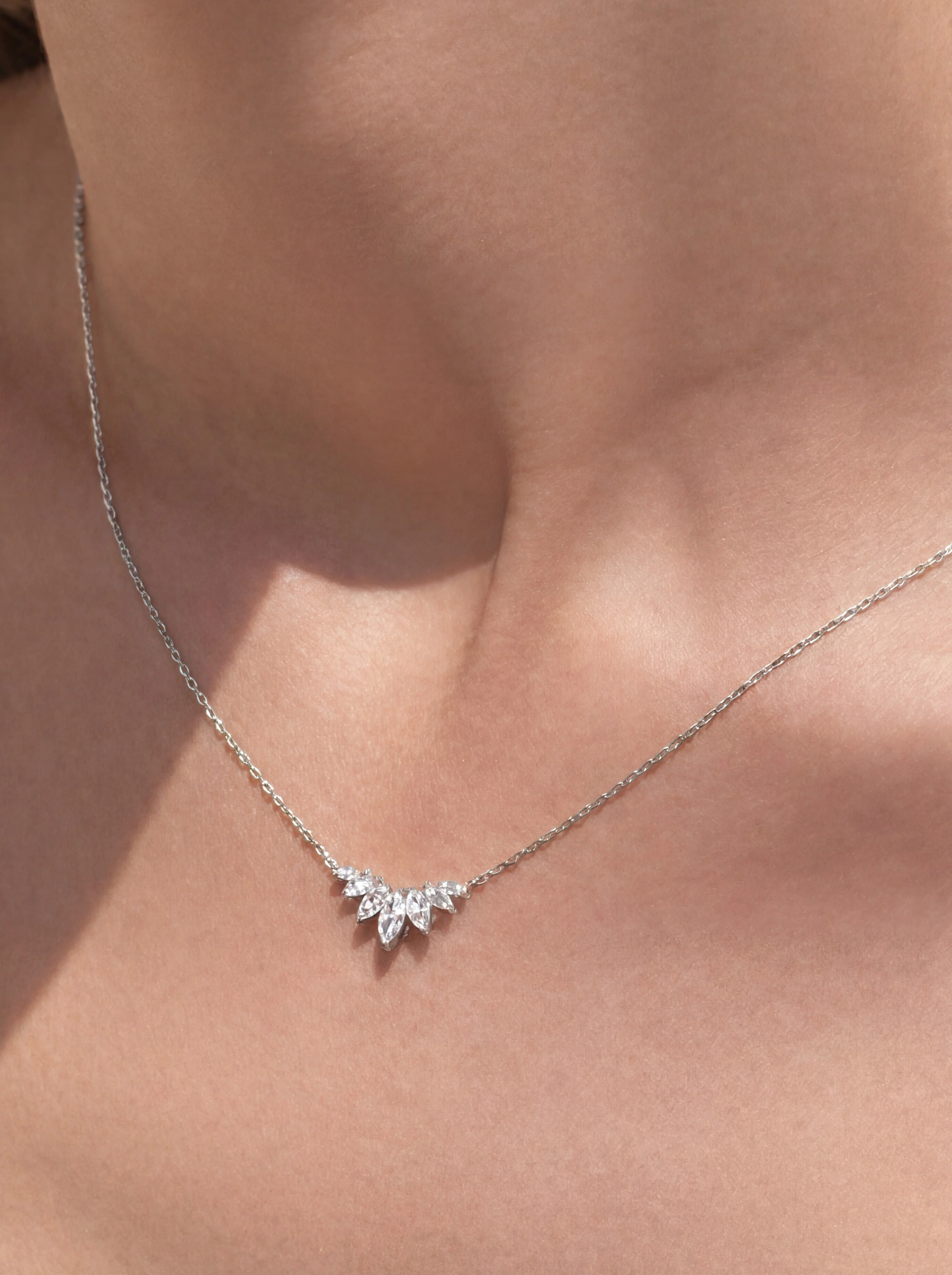 Marquise Silver Necklace - Image 2