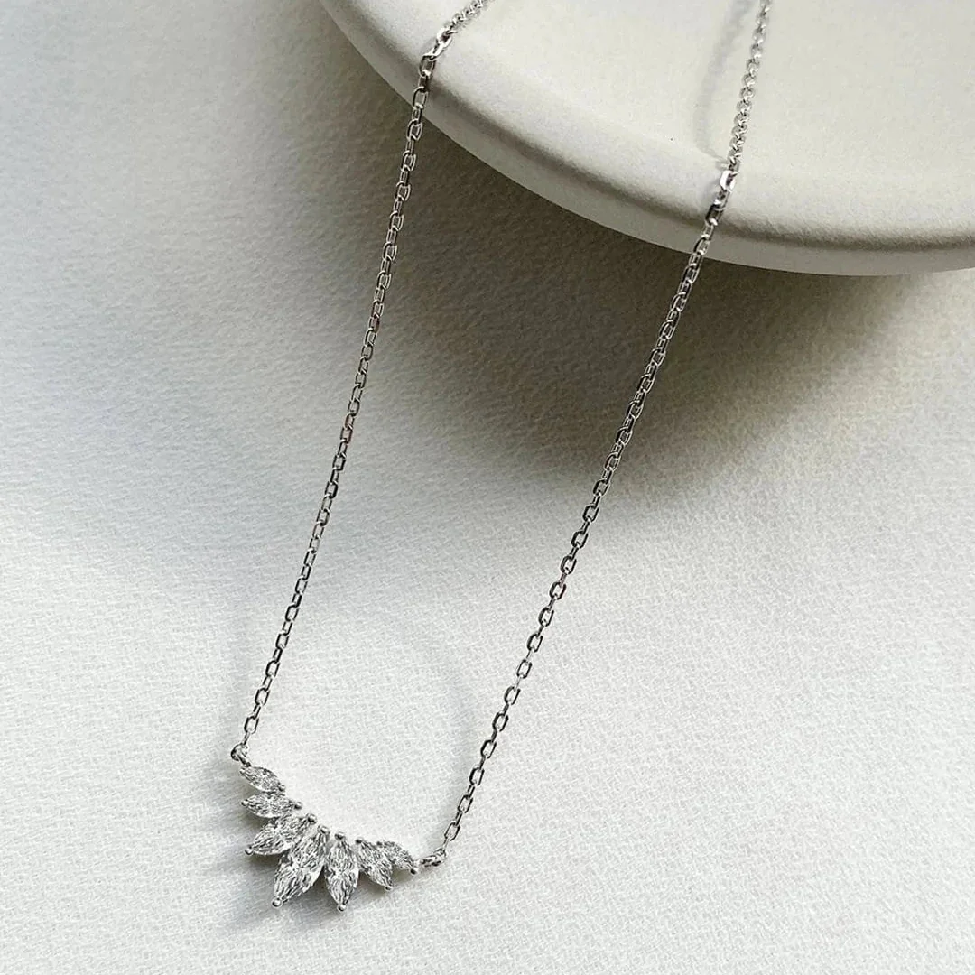 Marquise Silver Necklace - Image 4