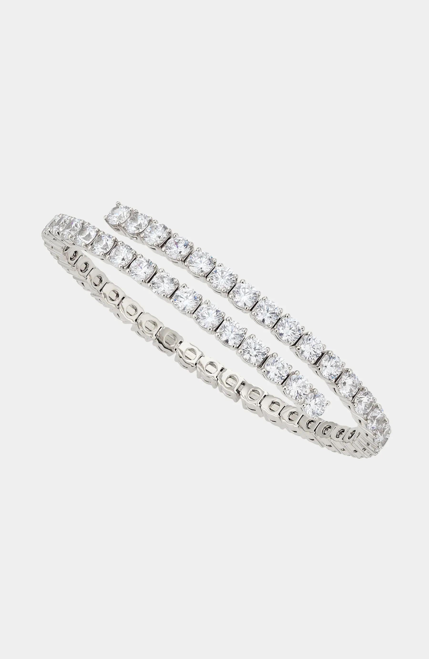 Spun 4mm Silver Tennis Bangle - Image 5