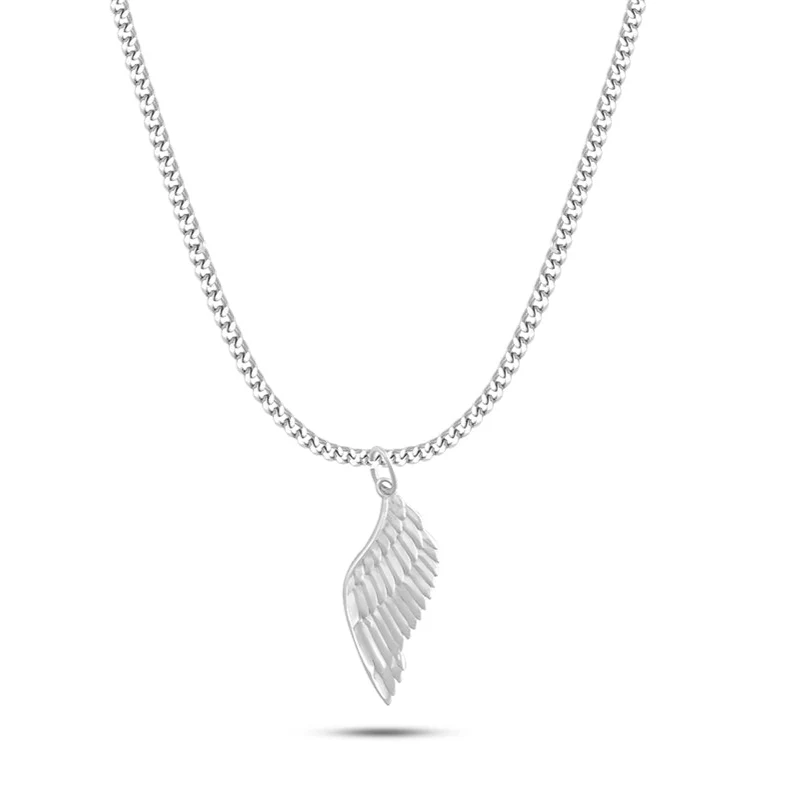 Silver Wing Men Necklace - Image 3
