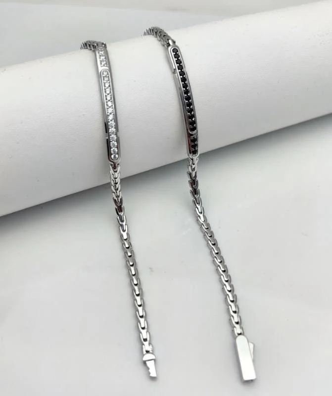 Onyx Line Chain Bracelet - Image 6