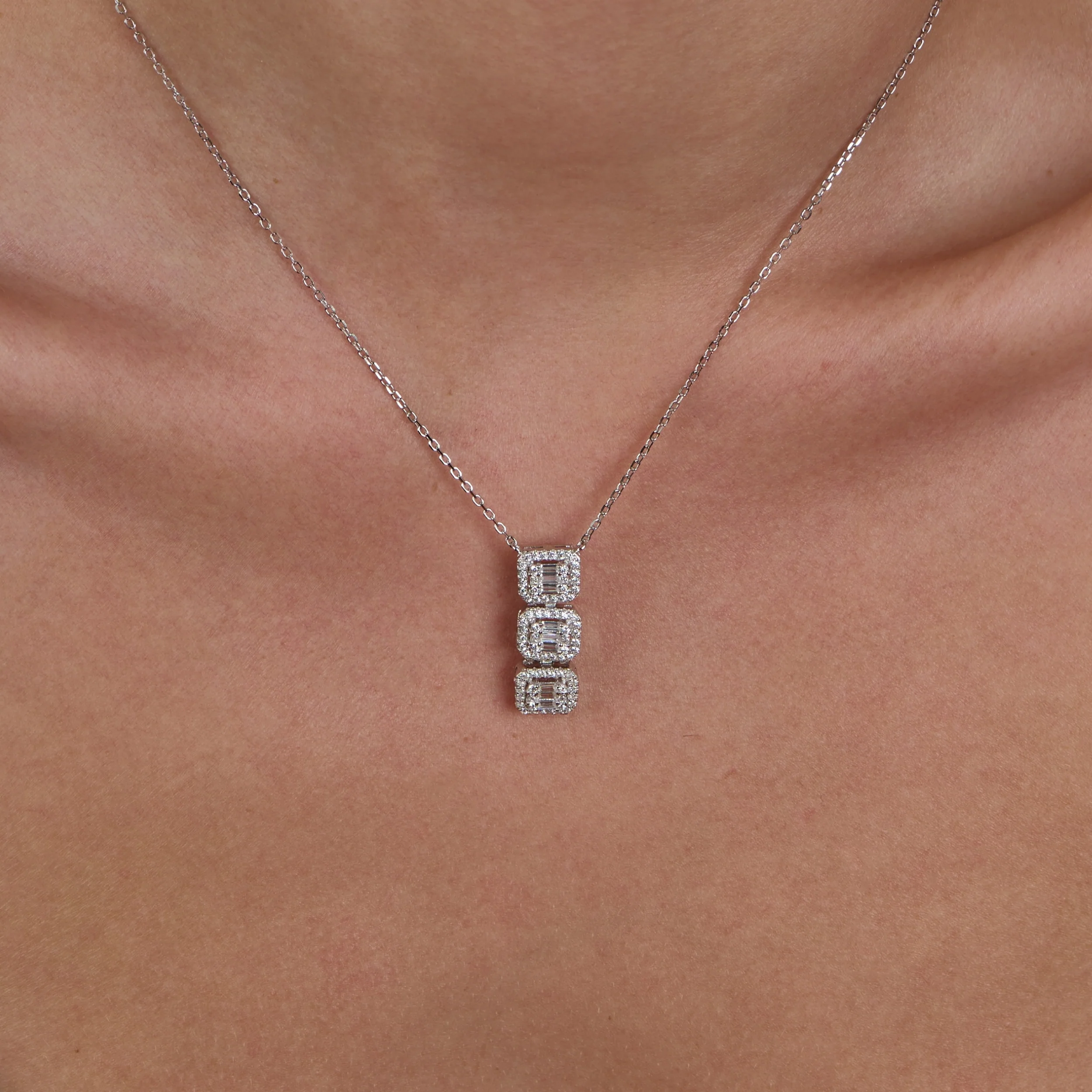 Minimal Drop Silver Necklace - Image 2