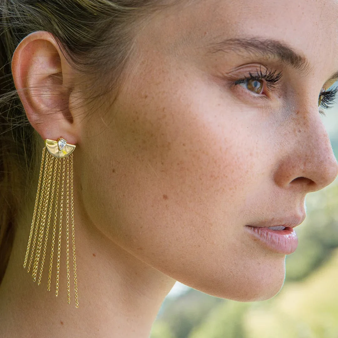 Multi Chains Necklace & Earrings Set - Image 5