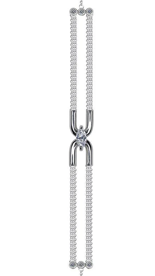Multi Chains Silver Bracelet - Image 10