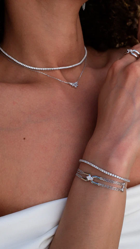 Multi Chains Silver Bracelet - Image 6