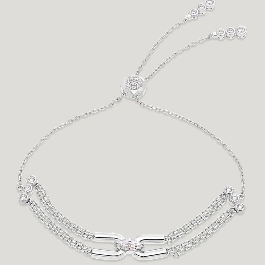 Multi Chains Silver Bracelet - Image 8