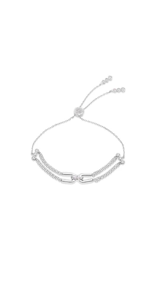 Multi Chains Silver Bracelet - Image 9