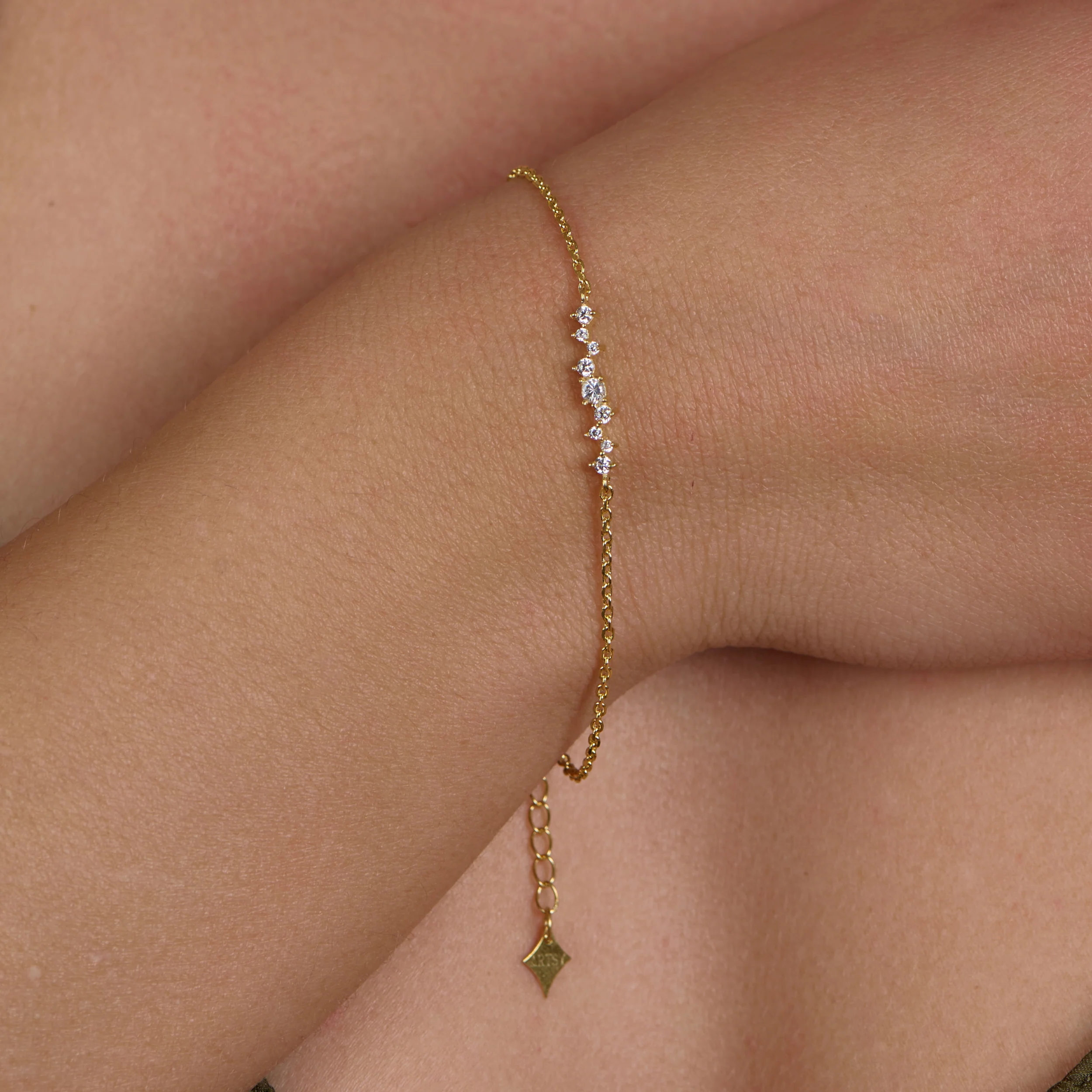 Multi Zircon Stones Gold Plated Bracelet - Image 2